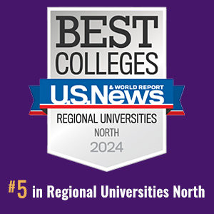 2024 US News &amp; World Report badge for Best Regional Universities in the North. The ʿ ranked in the Top 10 in this category in 2024.