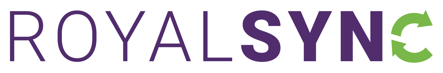 This image is the logo for ROYALSYNC, the ʿ's campus engagement platform.